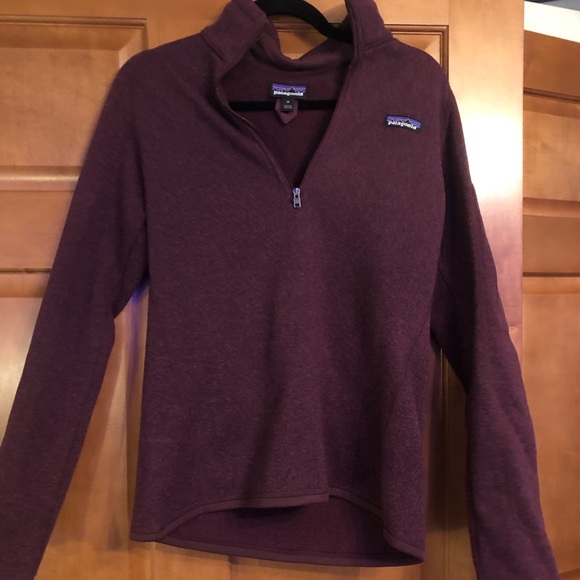 Patagonia Sweaters - Burgundy Patagonia Quarter-Zip Fleece